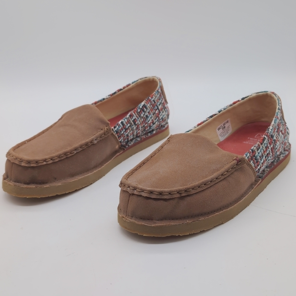 Twisted X Sz 9 WCL0016 Brown and Multicolor Leather Loafers